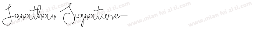 Jonathan Signature字体转换